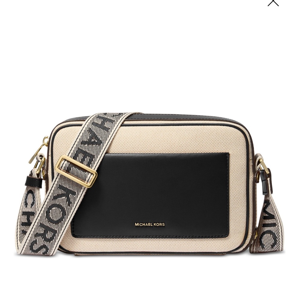 Michael Kors Black and Cream Shoulder Bag